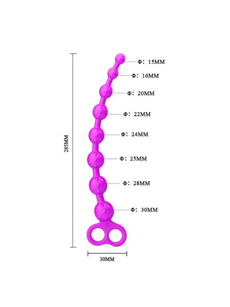 Kulki analne z wypustkami koraliki sex sonda 28cm - 4