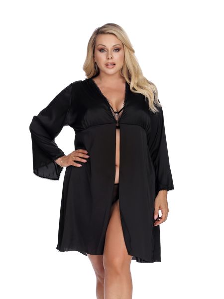 LAURA black robe XXL+ (czarny szlafrok)