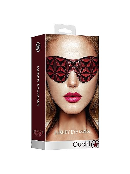 Maska erotyczna na oczy Ouch! Luxury Eye Mask Burgundy - 3